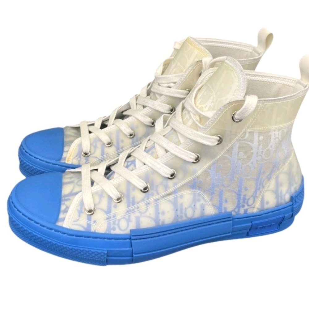 Dior B23 (Unisex) HighTop Canvas Sneakers Blue EU 40 US Men's Size 7 Wmns Sz 8.5